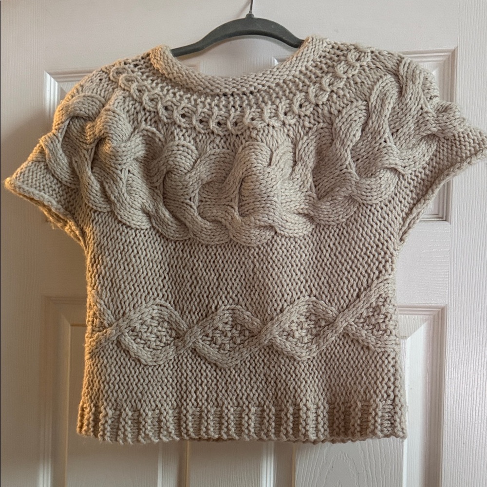 Lucky Brand Cable Knit Cardigan in Cream - Picture 2 of 3